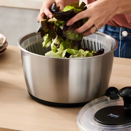 Stainless Steel Salad Spinner Drain Bowl